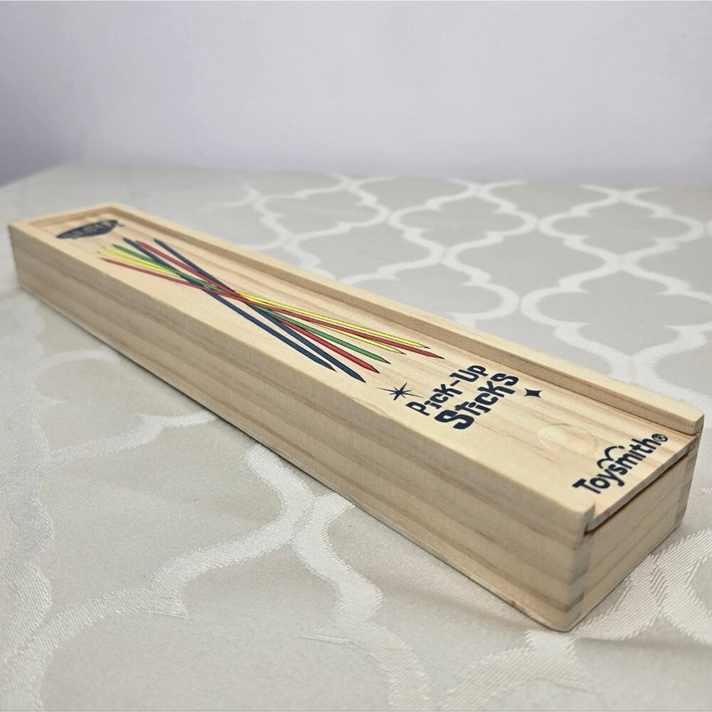 NEATO! Toysmith Pick-Up Sticks Game in Wooden Box